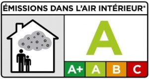 ’émission du produit en polluants volatils dans l’air intérieur d’une pièce